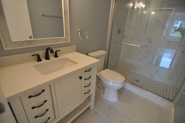 Bathroom, Glass Shower, Interior, Marble, Marble Walls