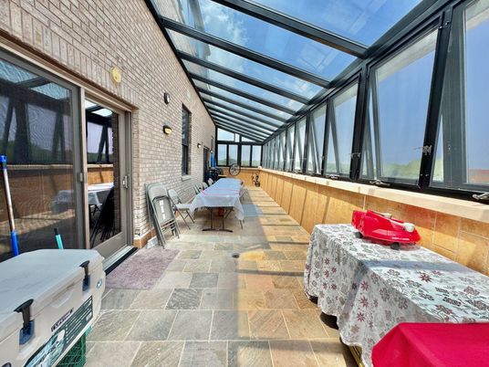 Glass Ceilings, Interior, Stone Walls, Sun Room