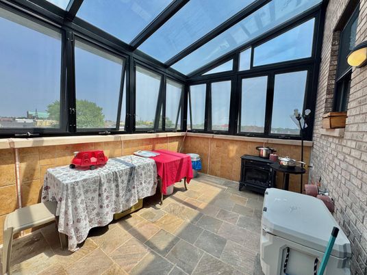 Glass Ceilings, Interior, Stone Walls, Sun Room
