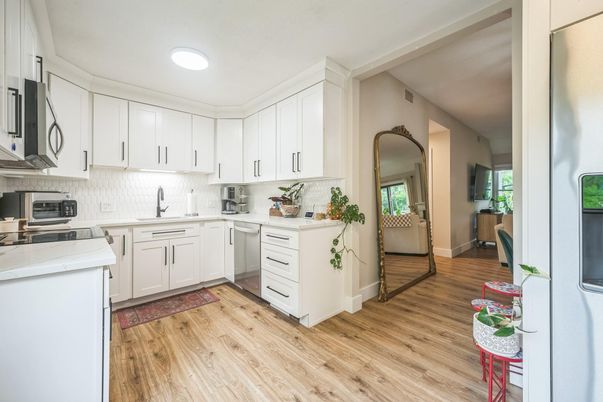 Interior, Kitchen, Wood Texture Flooring