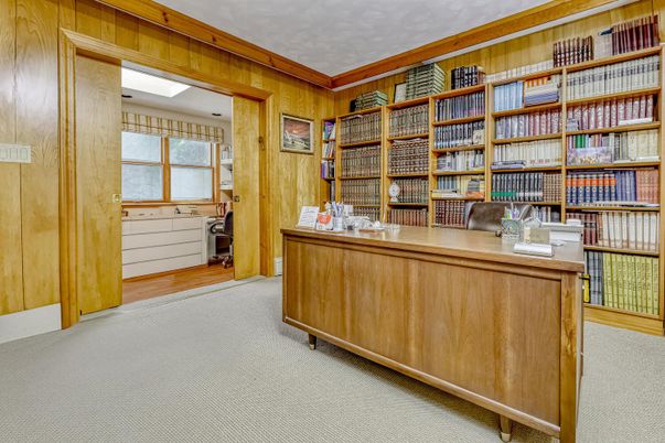 Home Office, Interior, Wooden Walls