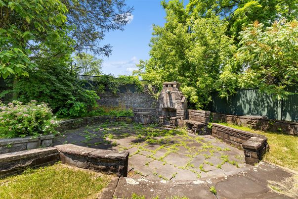 Backyard, Exterior, Fireplace