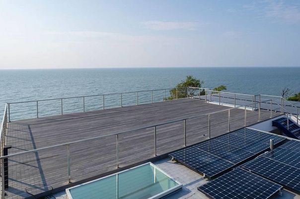 Exterior, Pool, Solar Panels, Water