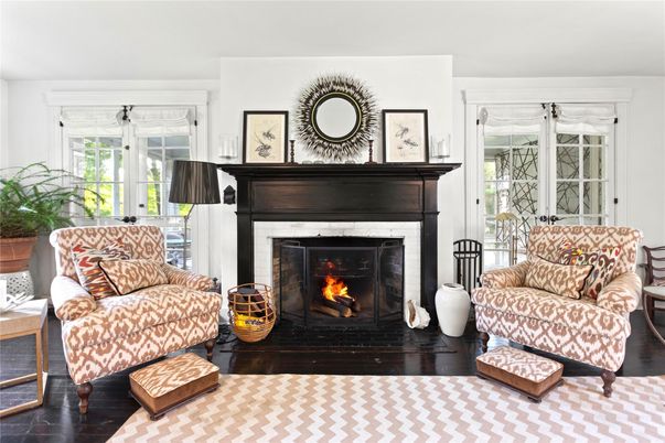 Fireplace, Interior, Living room, Wood Texture Flooring