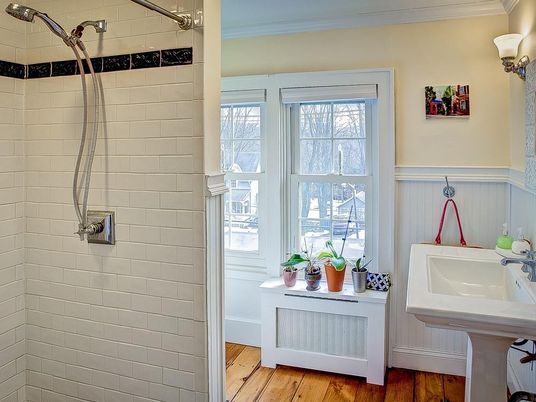 Bathroom, Interior, Wood Texture Flooring