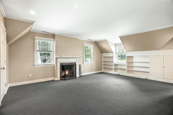Empty room, Fireplace, Interior, Recessed Lighting