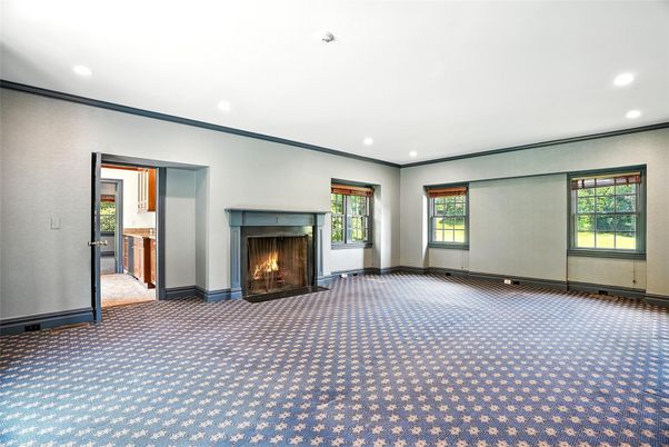 Empty room, Fireplace, Interior, Recessed Lighting