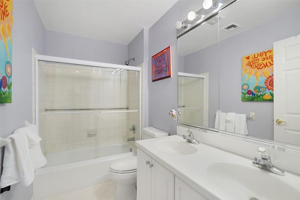 Bathroom, Dual Sink Vanities, Glass Shower, Interior