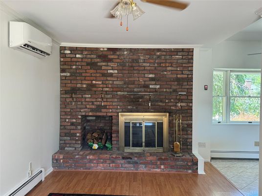 Fireplace, Interior, Stone Walls, Wood Texture Flooring