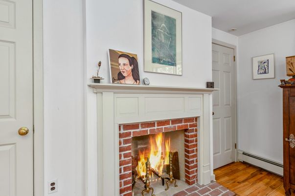 Fireplace, Interior, Wood Texture Flooring