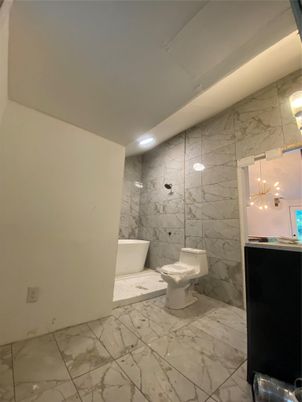 Bathroom, Interior, Marble, Marble Walls, Recessed Lighting