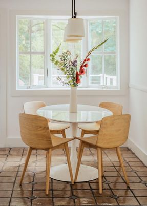 Dining room, Interior, Wood Texture Flooring