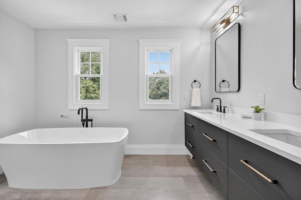 Bathroom, Dual Sink Vanities, Free Standing Baths, Interior