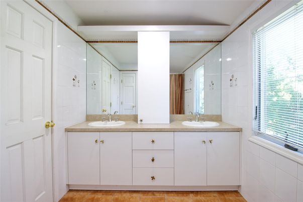 Bathroom, Dual Sink Vanities, Glass Shower, Interior