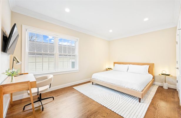 Bedroom, Home Office, Interior, Recessed Lighting, Wood Texture Flooring