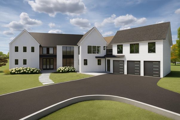 Attached, Exterior, Facade, Farmhouse