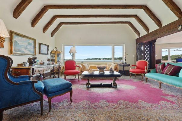 Home Office, Interior, Living room, Water, Wooden Beams
