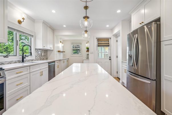 Interior, Kitchen, Pendant Lights, Recessed Lighting, Stainless Steel Appliances