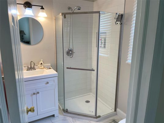 Bathroom, Glass Shower, Interior, Marble