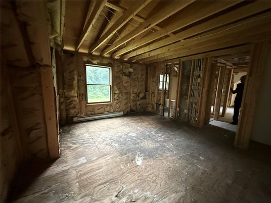 Empty room, Interior, Wooden Beams, Wooden Walls
