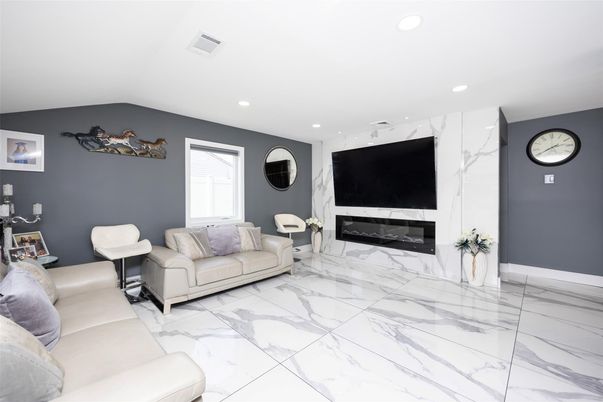 Interior, Living room, Marble, Recessed Lighting