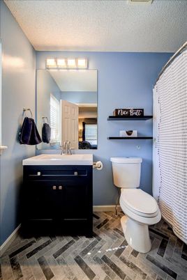 Bathroom, Interior, Wood Texture Flooring