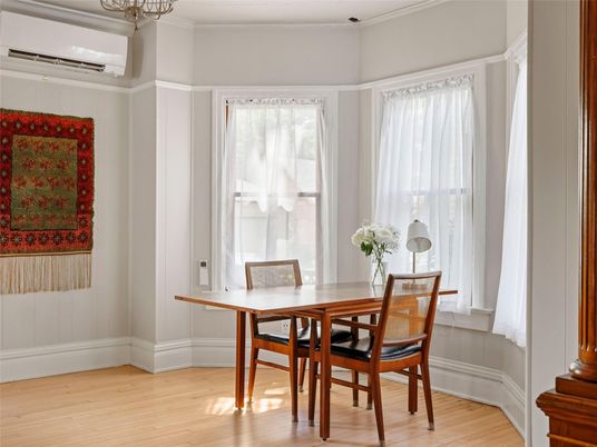 Dining room, Interior, Wood Texture Flooring