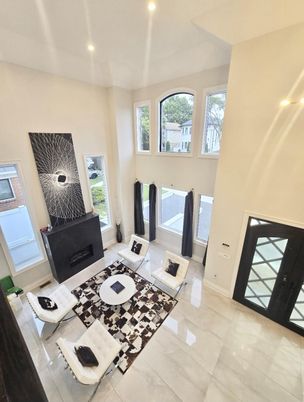 Fireplace, Interior, Living room, Recessed Lighting