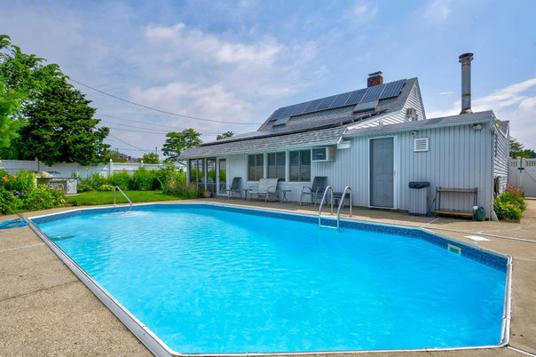 Exterior, Pool, Solar Panels