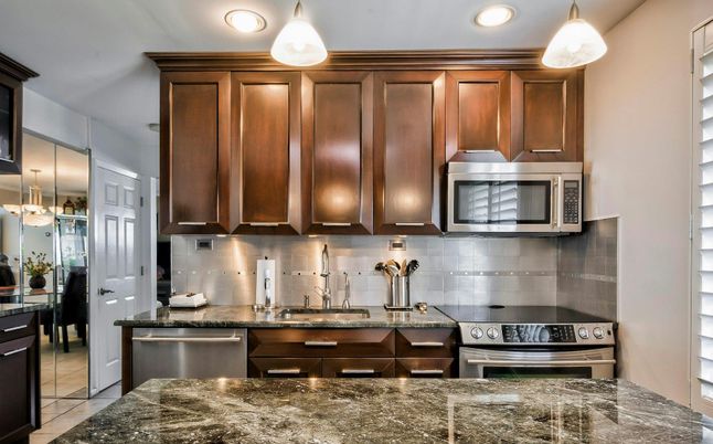 Interior, Kitchen, Pendant Lights, Recessed Lighting, Stainless Steel Appliances