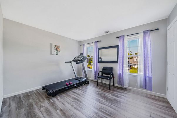 Fitness Equipment, Interior, Wood Texture Flooring