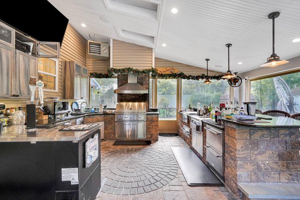 Interior, Kitchen, Pendant Lights, Recessed Lighting, Stainless Steel Appliances