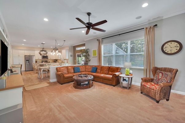 Dining room, Interior, Kitchen, Living room, Pendant Lights, Recessed Lighting, Stainless Steel Appliances