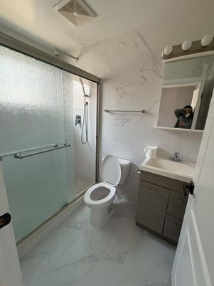 Bathroom, Glass Shower, Interior, Marble, Marble Walls