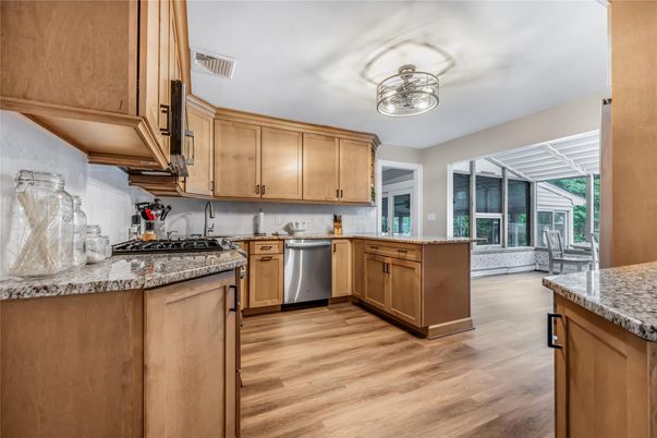 Interior, Kitchen, Wood Texture Flooring