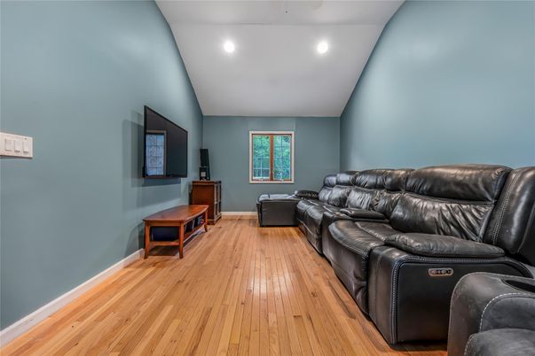 Home Theatre Room, Interior, Recessed Lighting, Theatre Room, Wood Texture Flooring