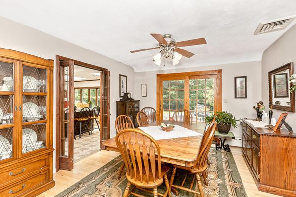 Dining room, Interior, Wood Texture Flooring