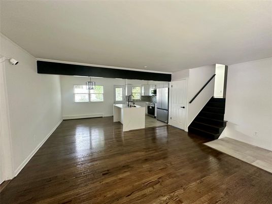 Interior, Kitchen, Pendant Lights, Wood Texture Flooring