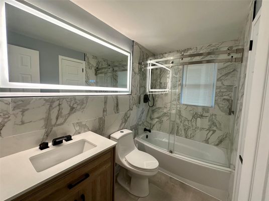 Bathroom, Glass Shower, Interior, Marble Walls
