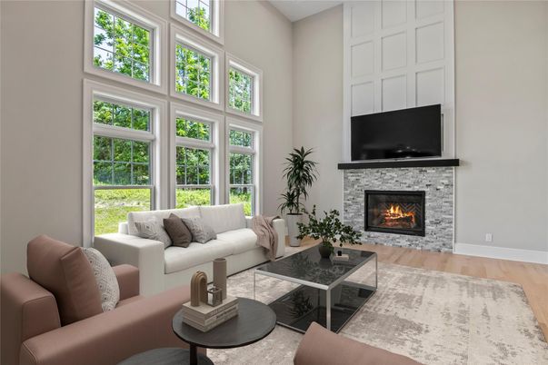 Fireplace, Interior, Living room, Wood Texture Flooring