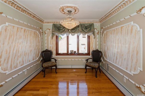 Chandelier, Interior, Wood Texture Flooring