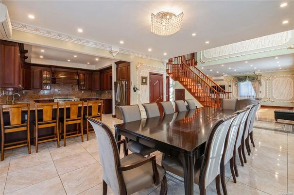 Chandelier, Dining room, Interior, Kitchen, Recessed Lighting