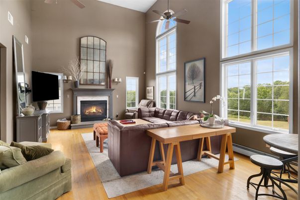Fireplace, Interior, Living room, Wood Texture Flooring