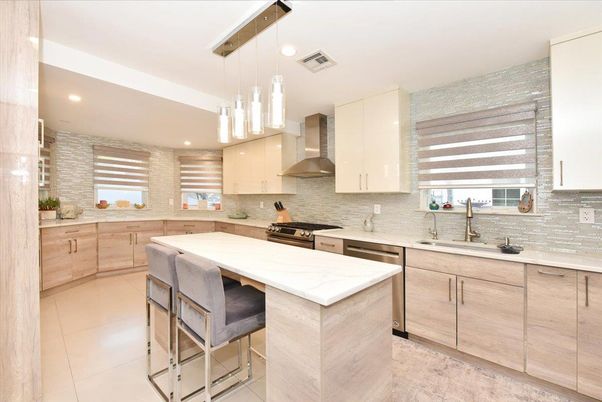 Interior, Kitchen, Pendant Lights, Recessed Lighting, Stainless Steel Appliances