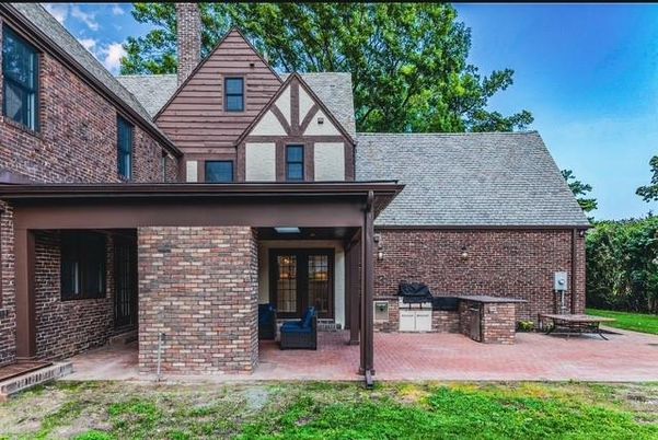 Exterior, Facade, Brick Facade, Tudor Revival