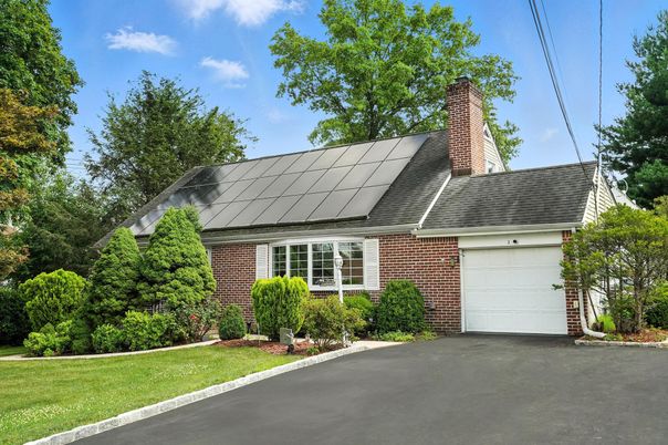 Attached, Exterior, Facade, Brick Facade, Solar Panels, Cape Cod