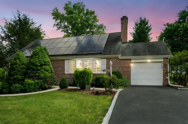 Attached, Exterior, Facade, Brick Facade, Solar Panels, Cape Cod