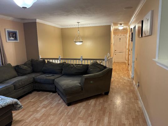 Interior, Living room, Pendant Lights, Wood Texture Flooring