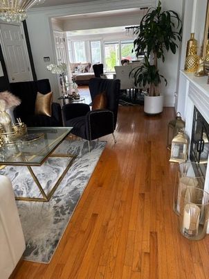 Dining room, Fireplace, Interior, Living room, Wood Texture Flooring