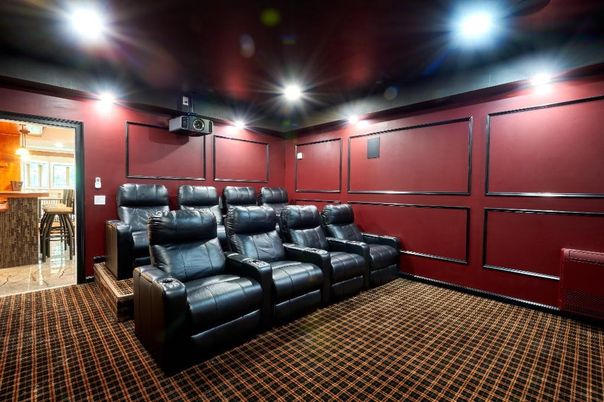 Home Theatre Room, Interior, Recessed Lighting, Theatre Room